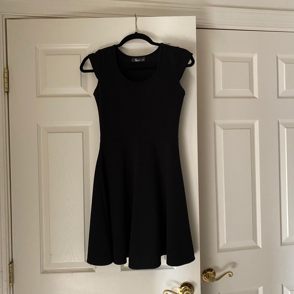 Black Pinc Fit n Flare dress